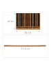 relaxdays Fußmatte "Barcode" in Natur/ Schwarz- (B)60 x (T)40 cm