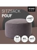 Lumaland Sitzsack-Hocker Pouf Indoor rund 50l dunkelgrau grau