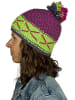 GUGGEN MOUNTAIN Mütze mit Bommel und leichtem Fleecefutter Fuchsia