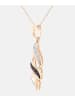 Diamant L'éternel Halskette mit Anhänger aus 375 Gelbgold mit Diamant gedreht
