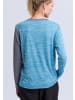 erima 5-C Longsleeve in oriental blue melange/grau melange/weiss