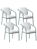 Beliani 4er-Set Esszimmerstuhl ASCIANO in Grün/Weiß