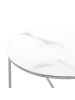 Beliani Couchtisch QUINCY in Weiß/Silber - (W) 70 x (H) 45 x (L) 70 cm