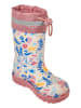 Playshoes Regenstiefel Blumen in ecru