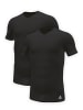 Adidas Sportswear Unterhemd / Shirt Kurzarm Active Flex Cotton 3 Stripes in Schwarz