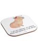 Mr. & Mrs. Panda Untersetzer Capybara Blume mit Spruch in Weiß