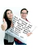 Mr. & Mrs. Panda Kopfkissen Das Problem ist nicht,... mit Spruch in Weiß