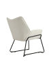 Home Nature Wohnkonzept Lounge Ohrensessel aus Flauschstoff in Weiß 55x60x80 cm