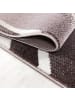 KADIMA DESIGN Teppich Kurzflor Waschbar Wellen DRAU Strapazierfähig OEKO-TEX in Braun