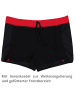 Aquarti Jungen Kinder Badehose Seitliche Paspel in schwarz/rot