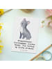 Mr. & Mrs. Panda Postkarte Französische Bulldogge mit Spruch in Weiß
