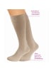 FußGut Baumwolle Unisex Stützkniestrümpfe, 3 Paar in beige