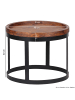 FineBuy Couchtisch in Braun / Sheesham / 53x53x45