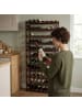 relaxdays Weinregal in Dunkelbraun  - (B)72,5 x (H)166 x (T)25 cm