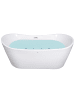 Beliani Freistehende Badewannen ANTIGUA in Weiß - (W) 80 x (H) 72 x (L) 168 cm