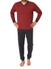 NORMANN Pyjama langarm print - 74986 in rot