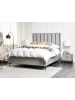 Beliani Schlafzimmer Set SEZANNE in Grau/Schwarz - (W) 150 x (H) 142 x (L) 215 cm
