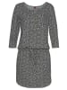 s.Oliver Jerseykleid in schwarz-creme-bedruckt