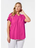 GOLDNER Luftiges Shirt mit schmaler Blende in pink