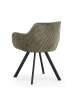 B&D Home 2er-Set: Esszimmerstuhl CYRUS in Grün - (B)56 x (H)80 x (T)60 cm