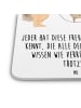 Mr. & Mrs. Panda Bieruntersetzer Igel Seilhüpfen mit Spruch in Weiß
