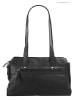 SPIKES & SPARROW Schultertasche echt Leder in schwarz