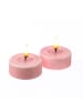 Deluxe Homeart 2x LED Teelichter Mia flackernd mit Batterien D: 6,1cm in rosa