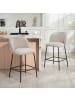 HOMCOM Barhocker in Hellgrau 55L x 50B x 93H cm