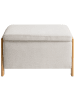 Beliani Bettbank EDLAND in Beige/Braun - (W) 75 x (H) 44 x (L) 43 cm