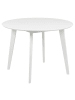 ebuy24 Esstisch Roxby Weiß 105 x 105 cm