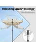 SONGMICS Sonnenschirm Sheld in Beige - (D)230 x (H)150 cm