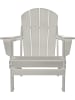 Aspero Aspero Gartenstuhl Adirondack mit Auflage in Weiß