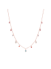 Luxenter necklace in multicoloured zirconia with an 18-K rose gold finish - Orsu