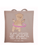 Mr. & Mrs. Panda Uni Tasche Bär Hula Hoop mit Spruch in Braun Pastell