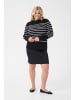 KAFFE curve Strickpullover KClizzy Regular fit in Black w. Chalk Stripe