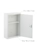 relaxdays Medizinschrank in Weiß/ Anthrazit - (B)21,5 x (H)32 x (T)8 cm