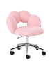 Beliani Bürostuhl WHIZZY in Rosa/Silber - (W) 59 x (H) 64 x (L) 50 cm