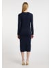 DreiMaster Klassik Damen Strickkleid in Marine