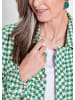 GOLDNER Kurzgröße:  Jacke Blazer mit Hahnentrittmuster in grün / weiß / gemustert