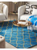 Beliani Kurzflor YELKI in Blau/Gold - (W) 140 x (H) 1.2 x (L) 200 cm