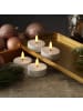 Adilina 4x LED Maxi Teelichter Kunststoff 3D Flamme D: 5,8cm weiß