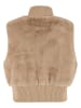 Urban Classics Urban Classics Ladies Cropped Faux Fur Vest in wetsand