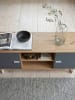 KADIMA DESIGN Lowboard Eiche-Dekor Grau 150x55x40 cm TV-Kommode Modern, Design in Braun-Grau