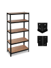 relaxdays Schwerlastregal in Schwarz - (B)90 x (H)180 x (T)45 cm