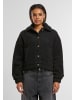 Urban Classics Urban Classics Ladies Short Sherpa Button Jacket in black