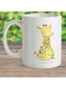 Mr. & Mrs. Panda Kindertasse Giraffe Zufrieden ohne Spruch in Weiß