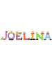 Playshoes Deko-Buchstaben "JOELINA" in bunt