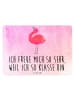 Mr. & Mrs. Panda Wandbild Flamingo Stolz mit Spruch in Aquarell Pink