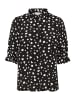 Kaffe Kurzarm-Bluse KAvelana Regular fit in Black/White Abstract Print