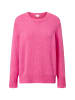 CASH-MERE.CH Seide Oversize Style Rundhals Pullover in Hell Pink Melange